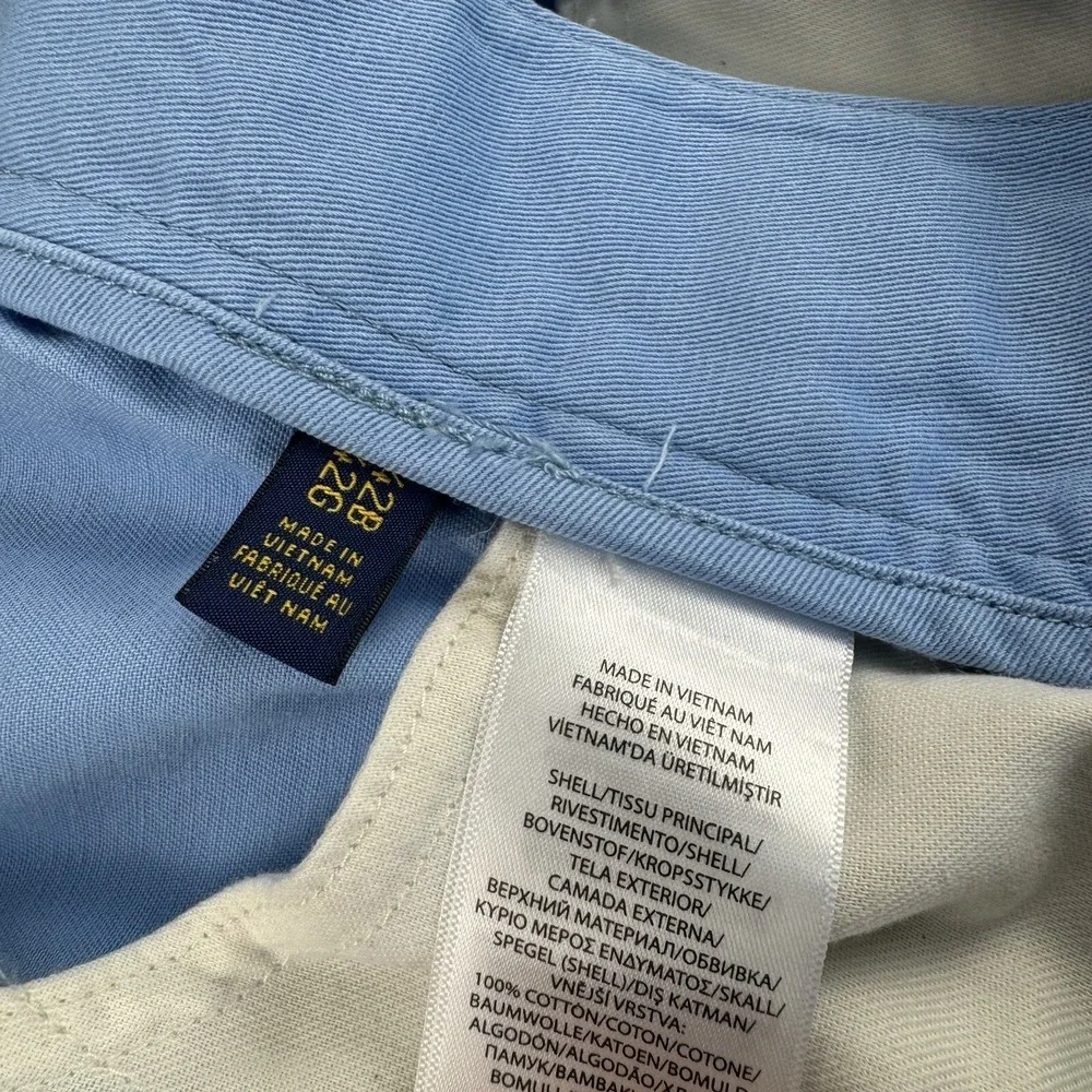 Polo Ralph Lauren Mens Light Blue Canvas Cotton Utility Shorts Size 42B NWT